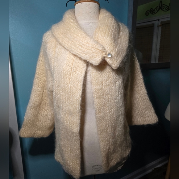 Sweaters - Breath-taking Handmade Ultra Plush Mohair Cardigan Sweater